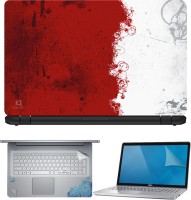 FineArts Red and White Abstract 4 in 1 Laptop Skin Pack with Screen Guard, Key Protector and Palmrest Skin Combo Set(Multicolor)   Laptop Accessories  (FineArts)