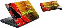meSleep Music Laptop Skin And Mouse Pad 334 Combo Set(Multicolor)   Laptop Accessories  (meSleep)