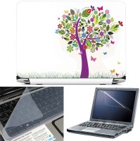FineArts Colorful Leaves Tree 3 in 1 Laptop Skin Pack With Screen Guard & Key Protector Combo Set(Multicolor)   Laptop Accessories  (FineArts)