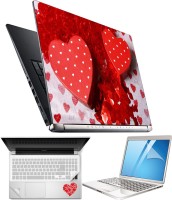 FineArts Heart H01 4 in 1 Laptop Skin Pack with Screen Guard, Key Protector and Palmrest Skin Combo Set(Multicolor)   Laptop Accessories  (FineArts)