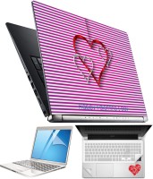 FineArts Heart H052 4 in 1 Laptop Skin Pack with Screen Guard, Key Protector and Palmrest Skin Combo Set(Multicolor)   Laptop Accessories  (FineArts)