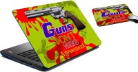 meSleep Guns Laptop Skin And Mouse Pad 276 Combo Set(Multicolor)   Laptop Accessories  (meSleep)