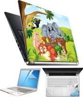 View FineArts Jungle H110 4 in 1 Laptop Skin Pack with Screen Guard, Key Protector and Palmrest Skin Combo Set(Multicolor) Laptop Accessories Price Online(FineArts)
