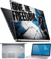 FineArts Give Me Freedom 4 in 1 Laptop Skin Pack with Screen Guard, Key Protector and Palmrest Skin Combo Set(Multicolor)   Laptop Accessories  (FineArts)