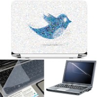 FineArts Twitter 3 in 1 Laptop Skin Pack With Screen Guard & Key Protector Combo Set(Multicolor)   Laptop Accessories  (FineArts)