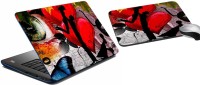 meSleep Heart Laptop Skin And Mouse Pad 361 Combo Set(Multicolor)   Laptop Accessories  (meSleep)