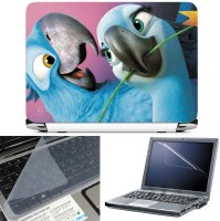 View FineArts Blue Jewel in RIO 3 in 1 Laptop Skin Pack With Screen Guard & Key Protector Combo Set(Multicolor) Laptop Accessories Price Online(FineArts)