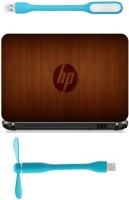 Print Shapes Hp logo on dark wood Combo Set(Multicolor)   Laptop Accessories  (Print Shapes)