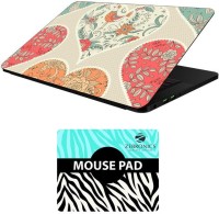 FineArts Floral - LS5542 Laptop Skin and Mouse Pad Combo Set(Multicolor)   Laptop Accessories  (FineArts)