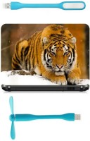 Print Shapes Tiger in snow Combo Set(Multicolor)   Laptop Accessories  (Print Shapes)