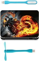 Print Shapes fire ghost rider Combo Set(Multicolor)   Laptop Accessories  (Print Shapes)