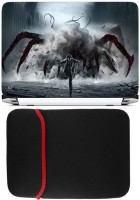 FineArts Spider Laptop Skin with Reversible Laptop Sleeve Combo Set(Multicolor)   Laptop Accessories  (FineArts)