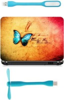 Print Shapes Blue butterfly with colourfull abstract Combo Set(Multicolor)   Laptop Accessories  (Print Shapes)