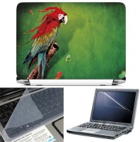 FineArts Parrot 3 in 1 Laptop Skin Pack With Screen Guard & Key Protector Combo Set(Multicolor)   Laptop Accessories  (FineArts)