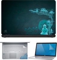 FineArts Buddha Blue Back 4 in 1 Laptop Skin Pack with Screen Guard, Key Protector and Palmrest Skin Combo Set(Multicolor)   Laptop Accessories  (FineArts)