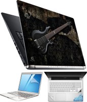 FineArts Guitar on Vintage Wall 4 in 1 Laptop Skin Pack with Screen Guard, Key Protector and Palmrest Skin Combo Set(Multicolor)   Laptop Accessories  (FineArts)