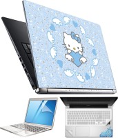 FineArts Hello Kitty Blue 4 in 1 Laptop Skin Pack with Screen Guard, Key Protector and Palmrest Skin Combo Set(Multicolor)   Laptop Accessories  (FineArts)