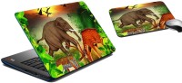 meSleep Jungle Safari Laptop Skin and Mouse Pad 152 Combo Set(Multicolor)   Laptop Accessories  (meSleep)