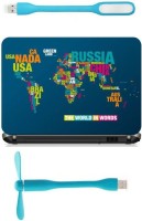 View Print Shapes The world in world Combo Set(Multicolor) Laptop Accessories Price Online(Print Shapes)