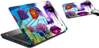 meSleep Crying Flower Laptop Skin And Mouse Pad 298 Combo Set(Multicolor)   Laptop Accessories  (meSleep)