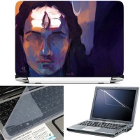FineArts Lord Shiva Painting 3 in 1 Laptop Skin Pack With Screen Guard & Key Protector Combo Set(Multicolor)   Laptop Accessories  (FineArts)