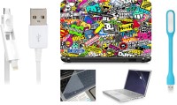 Print Shapes Cartoons Slogan Combo Set(Multicolor)   Laptop Accessories  (Print Shapes)