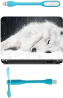 Print Shapes white fantasy wolf Combo Set(Multicolor)   Laptop Accessories  (Print Shapes)