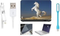 Print Shapes White Horse Combo Set(Multicolor)   Laptop Accessories  (Print Shapes)