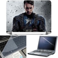 FineArts Captain America Sad 3 in 1 Laptop Skin Pack With Screen Guard & Key Protector Combo Set(Multicolor)   Laptop Accessories  (FineArts)