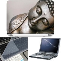 FineArts Buddha Metal 3 in 1 Laptop Skin Pack With Screen Guard & Key Protector Combo Set(Multicolor)   Laptop Accessories  (FineArts)