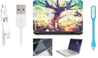 Print Shapes Host Painting Laptop Skin with Screen Guard ,Key Guard,Usb led and Charging Data Cable Combo Set(Multicolor)   Laptop Accessories  (Print Shapes)