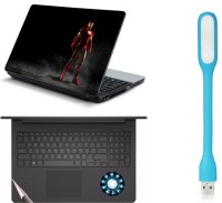 Namo Arts Laptop Skins with Track Pad Skin and USB Led Light LISLEDHQ1060 Combo Set(Multicolor)   Laptop Accessories  (Namo Arts)