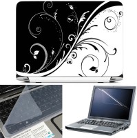 FineArts Abstract Floral 3 in 1 Laptop Skin Pack With Screen Guard & Key Protector Combo Set(Multicolor)   Laptop Accessories  (FineArts)