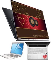 FineArts Heart H055 4 in 1 Laptop Skin Pack with Screen Guard, Key Protector and Palmrest Skin Combo Set(Multicolor)   Laptop Accessories  (FineArts)