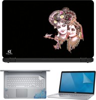 FineArts Radha Krishna Black 4 in 1 Laptop Skin Pack with Screen Guard, Key Protector and Palmrest Skin Combo Set(Multicolor)   Laptop Accessories  (FineArts)