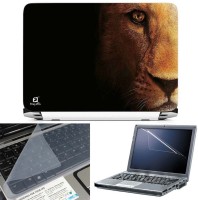 FineArts Lion Face 3 in 1 Laptop Skin Pack With Screen Guard & Key Protector Combo Set(Multicolor)   Laptop Accessories  (FineArts)