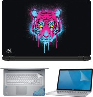 FineArts Color Tiger Face 4 in 1 Laptop Skin Pack with Screen Guard, Key Protector and Palmrest Skin Combo Set(Multicolor)   Laptop Accessories  (FineArts)