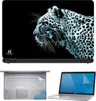 FineArts Black White Leopard 4 in 1 Laptop Skin Pack with Screen Guard, Key Protector and Palmrest Skin Combo Set(Multicolor)   Laptop Accessories  (FineArts)