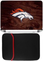 FineArts Horse On Wodden Laptop Skin with Reversible Laptop Sleeve Combo Set(Multicolor)   Laptop Accessories  (FineArts)