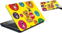 meSleep Dogs Laptop Skin and Mouse Pad 125 Combo Set(Multicolor)   Laptop Accessories  (meSleep)
