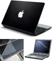 Print Shapes Black Leather Apple Combo Set(Multicolor)   Laptop Accessories  (Print Shapes)