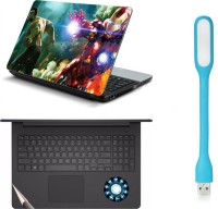 Namo Arts Laptop Skins with Track Pad Skin and USB Led Light LISLEDHQ1058 Combo Set(Multicolor)   Laptop Accessories  (Namo Arts)