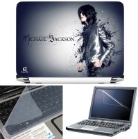 View FineArts Michael Jackson Effect 3 in 1 Laptop Skin Pack With Screen Guard & Key Protector Combo Set(Multicolor) Laptop Accessories Price Online(FineArts)