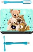 Print Shapes Teddy bears with hearts Combo Set(Multicolor)   Laptop Accessories  (Print Shapes)