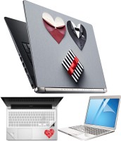 FineArts Heart H02 4 in 1 Laptop Skin Pack with Screen Guard, Key Protector and Palmrest Skin Combo Set(Multicolor)   Laptop Accessories  (FineArts)