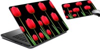 meSleep Tulip Laptop Skin and Mouse Pad 66 Combo Set(Multicolor)   Laptop Accessories  (meSleep)