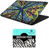 View FineArts Floral - LS5615 Laptop Skin and Mouse Pad Combo Set(Multicolor) Laptop Accessories Price Online(FineArts)