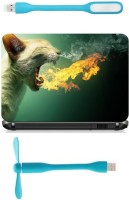 View Print Shapes cat blowing fire flames from mouth Combo Set(Multicolor) Laptop Accessories Price Online(Print Shapes)