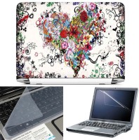 FineArts Abstract Heart 3 in 1 Laptop Skin Pack With Screen Guard & Key Protector Combo Set(Multicolor)   Laptop Accessories  (FineArts)