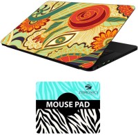 FineArts Floral - LS5634 Laptop Skin and Mouse Pad Combo Set(Multicolor)   Laptop Accessories  (FineArts)